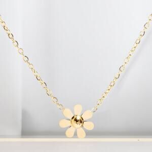 NEW 18K yellow gold plated daisy sun flower pendant chain necklace jewelry B28A
